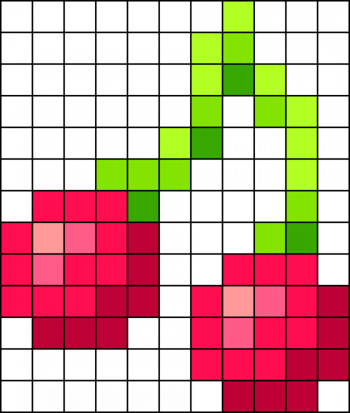 Рисунки по клеткам маленькие