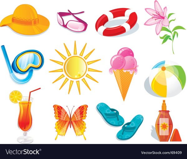 Атрибуты лета для детей