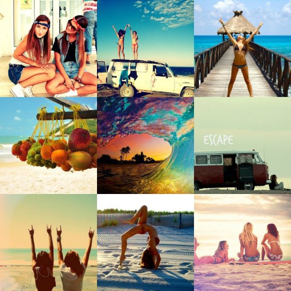 Коллаж пляж