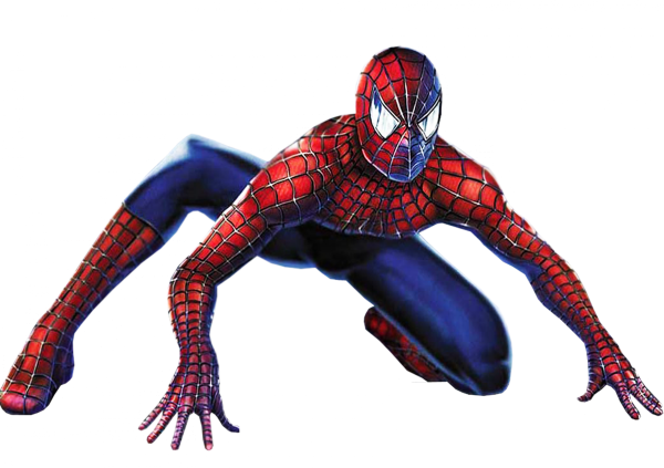 Человек паук на белом фоне