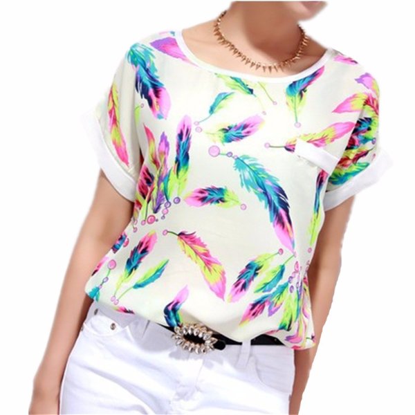 Блузка с коротким рукавом