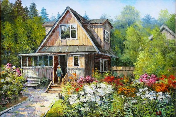 Вид из окна в деревне