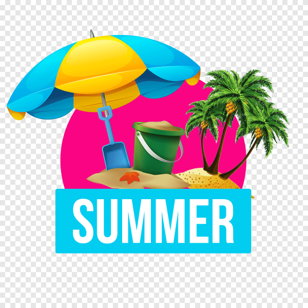 Надпись Summer на прозрачном фоне