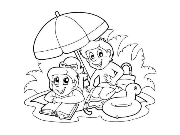 Раскраска. Лето