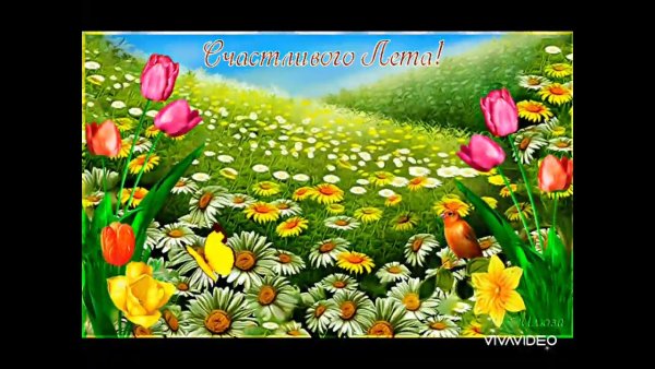 Анимационная Весенняя Поляна с цветами