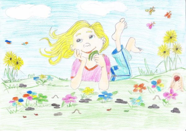 Летний рисунок для детей