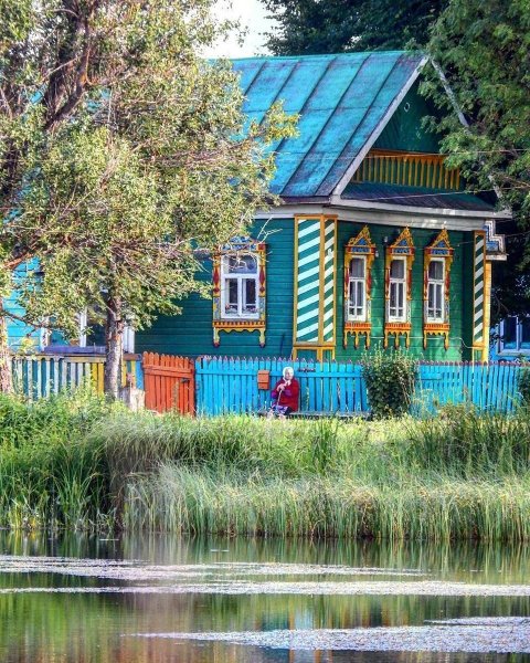 Река деревня лето Смоленская