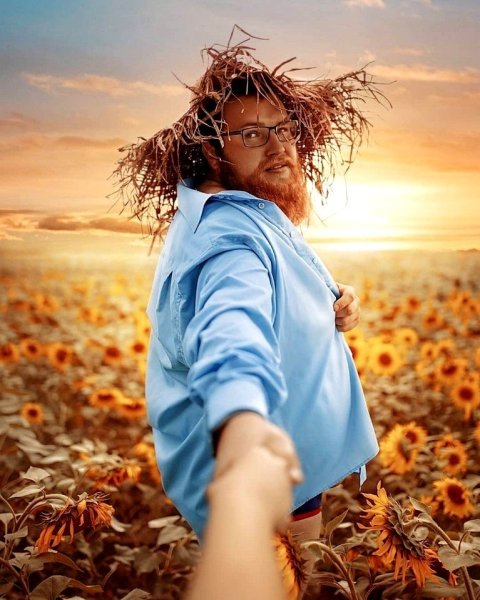 Мужик в подсолнухах