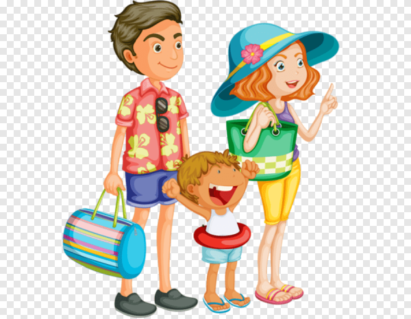 Дети летом на прозрачном фоне