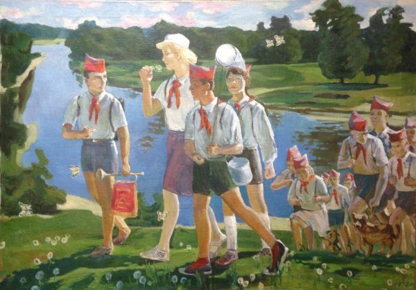 Картины Соцреализм Пионерский лагерь