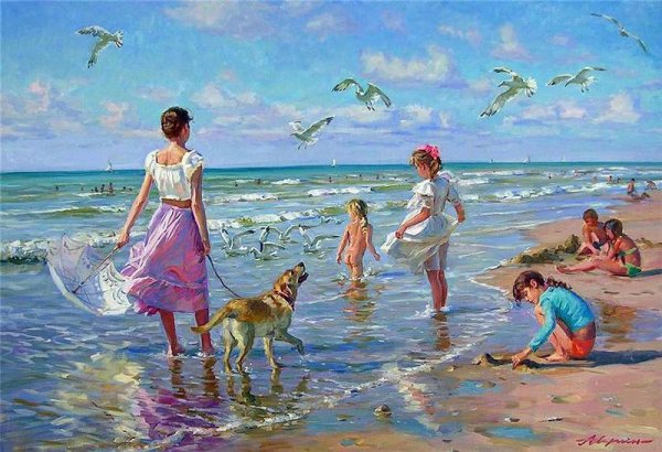 Художник Александр Аверин море