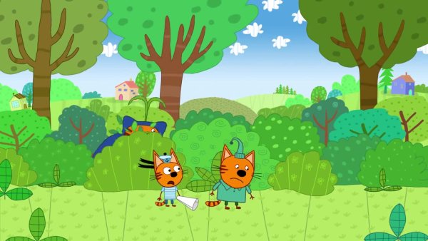 Коржик Карамелька и компот 3 кота