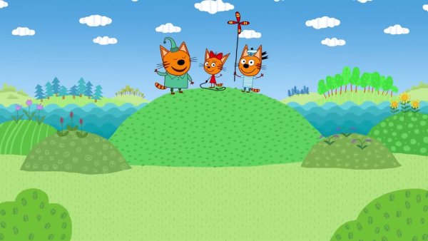 Мультфильм три кота Карамелька