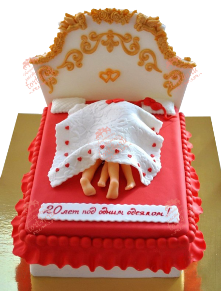 Торт кровать из крема