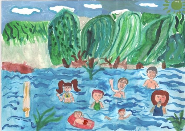 Рисунки на тему лето в лагере