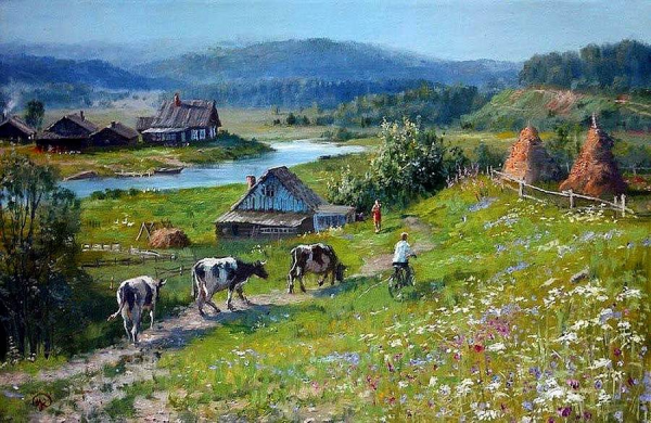 Владимир Жданов живопись деревня