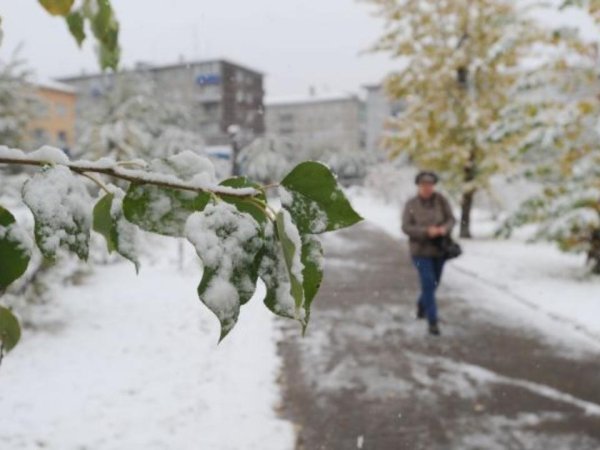 Первый снег в Якутии