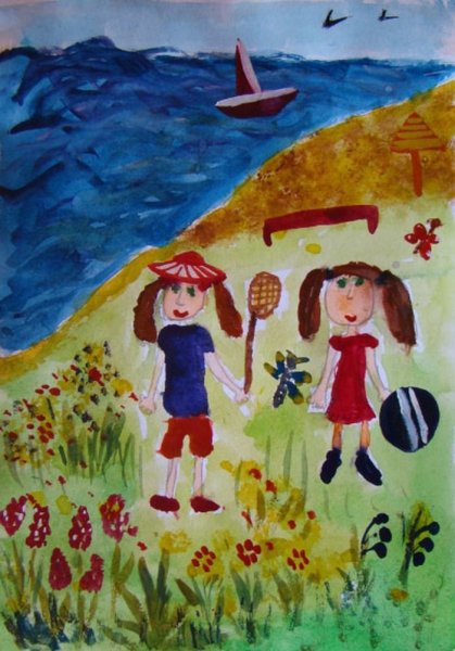 Детский рисунок лето