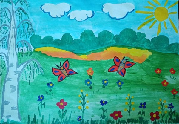 Рисунок лето для детей