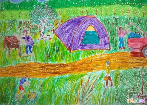Детские рисунки лето