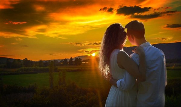 Влюбленные в березовой роще