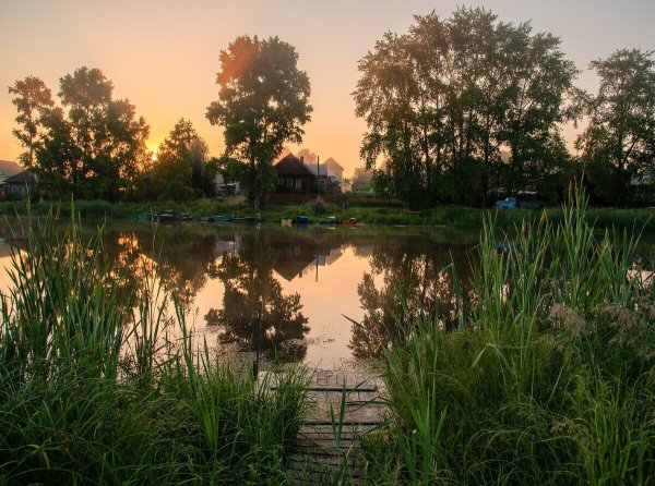 Рассвет в деревне