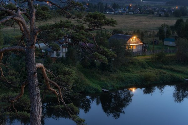 Утренний пейзаж деревня Герасимов