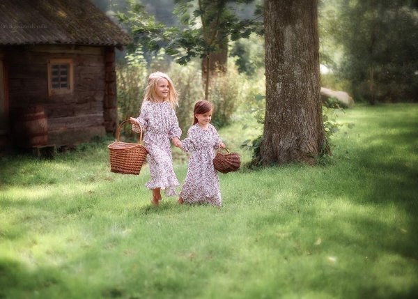 Детство в деревне летом