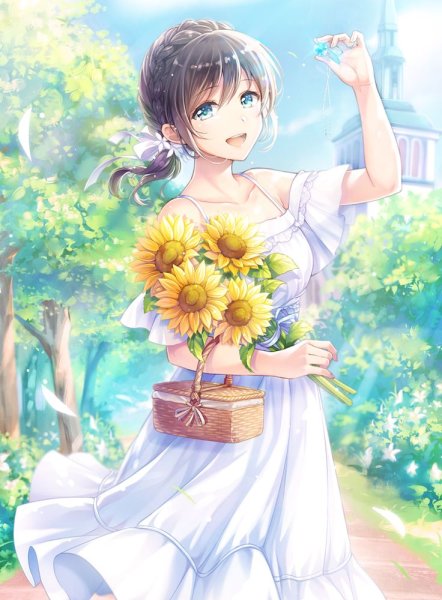 Счастливая аниме девушка