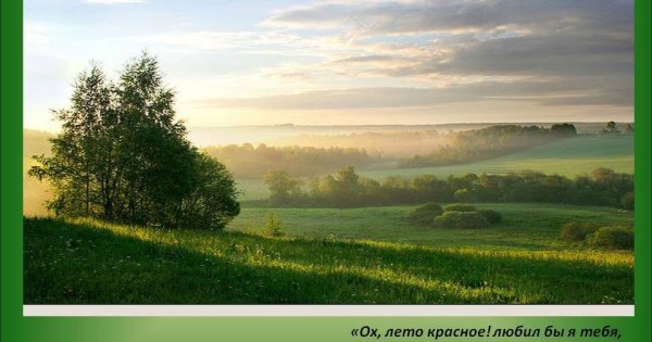 Стихотворение о летней природе