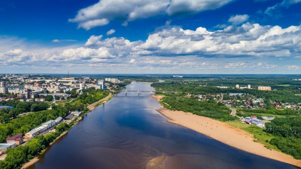 Город Киров с высоты птичьего полета
