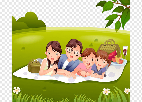 Семейный отдых иллюстрация