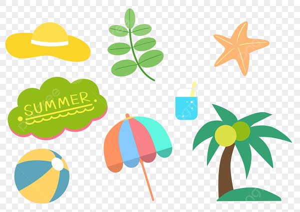 Летние символы для фотошопа