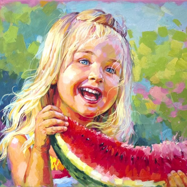 Арбуз девочка