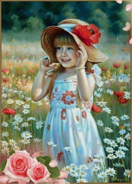 Игорь Казарин. Маленькая девочка с яблоками