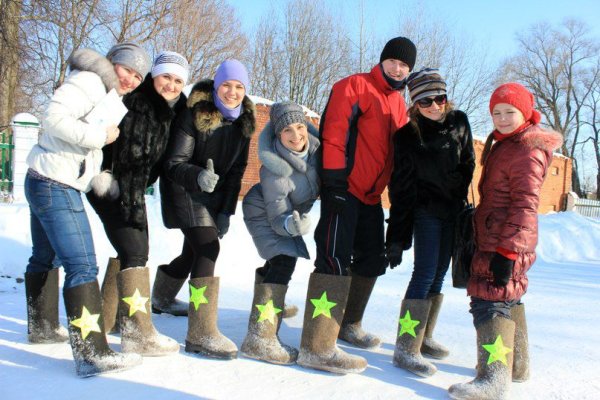 Семья в валенках