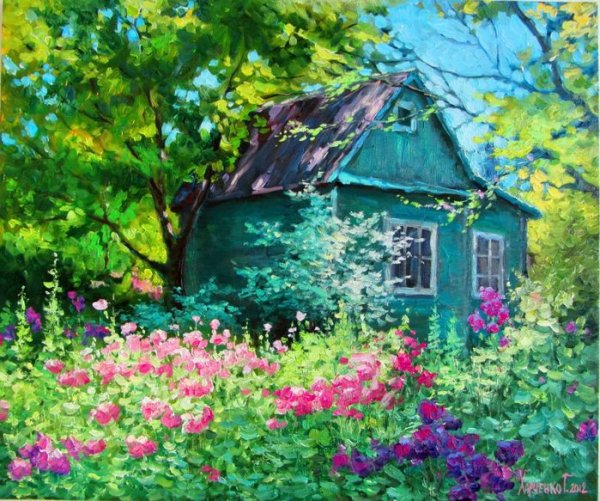 Деревенский домик летом