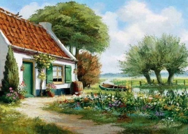 Деревенский домик летом