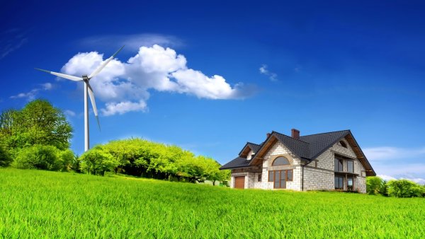 Летний пейзаж с домиком