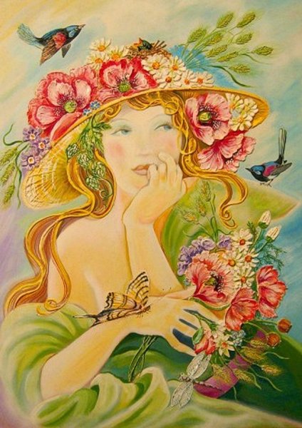 Векторная иллюстрация девушка