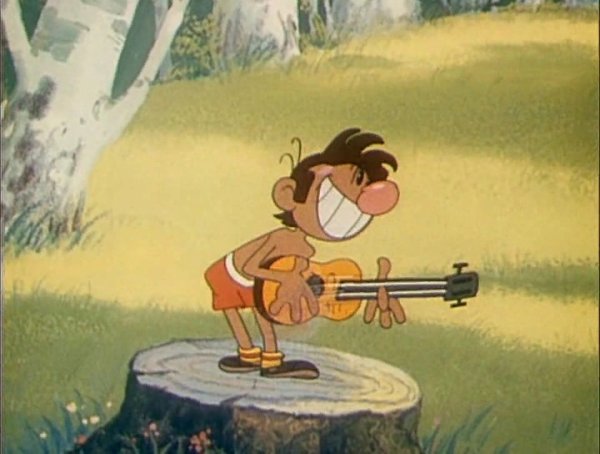 Медвежонок с ромашкой из мультика