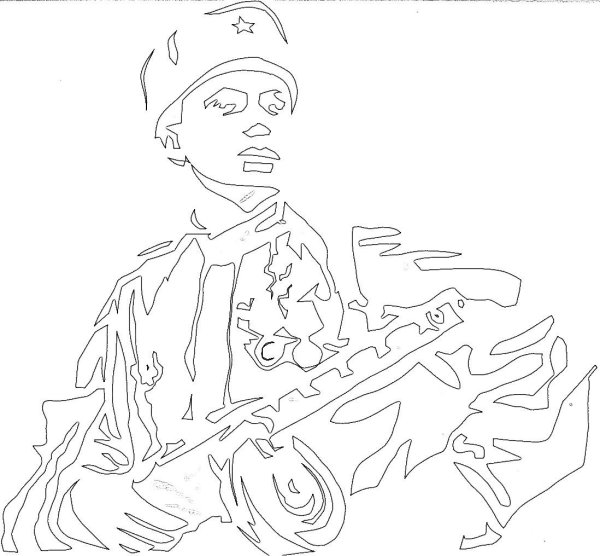 Трафареты на окна к 9 мая