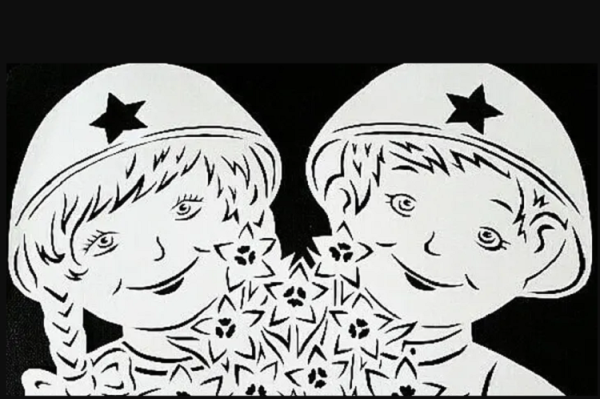 Трафареты на окна к 9 мая