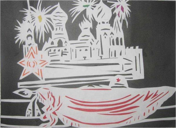 Трафареты на окна к 9 мая