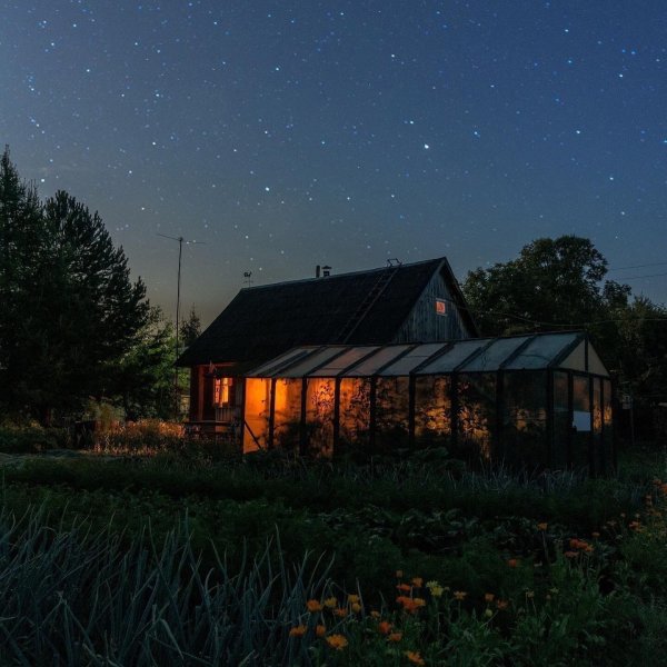 Ночная Сельская дорога