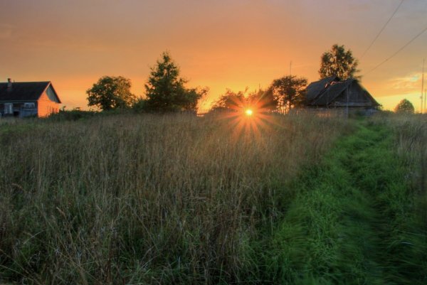 Вечер над деревней