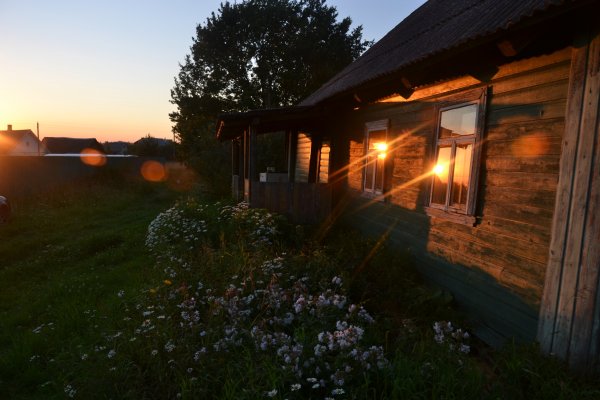 Ночь в деревне осенью