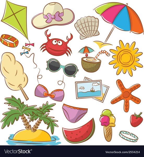 Наклейки пляж