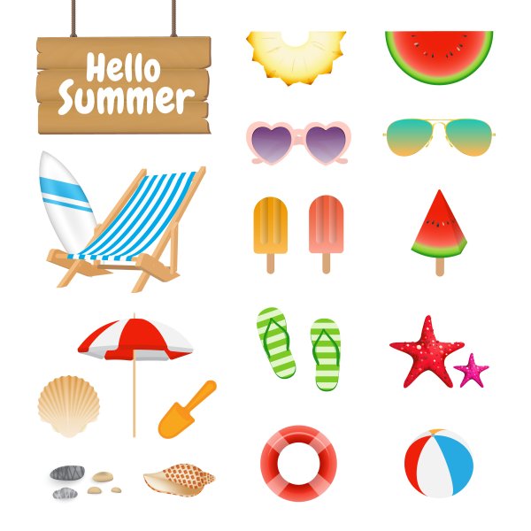 Beach stuff Clipart