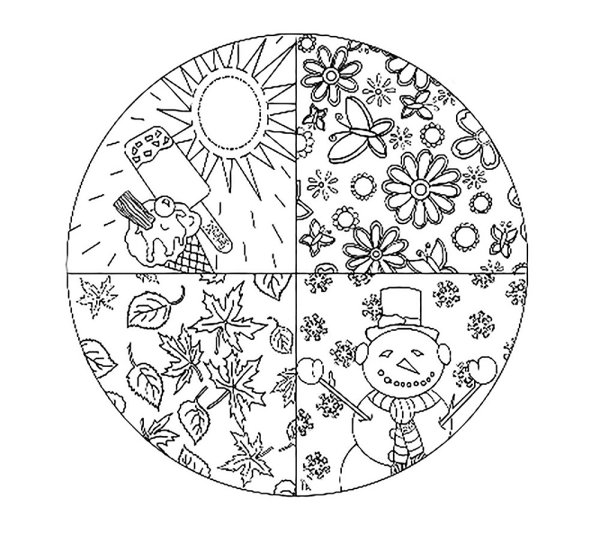 Лето раскраска для детей